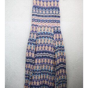 Poema Sleeveless Open Back Strappy Maxi Dress-Large-Boho-Whimsigoth-Festival